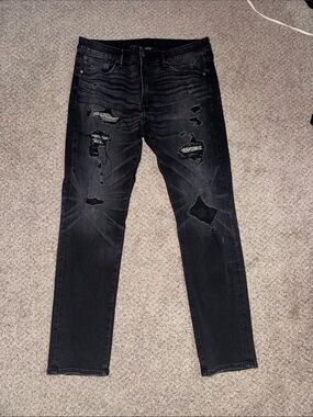 American eagle air flex Black skinny fit Distressed Men’s Jeans size:36 by 32